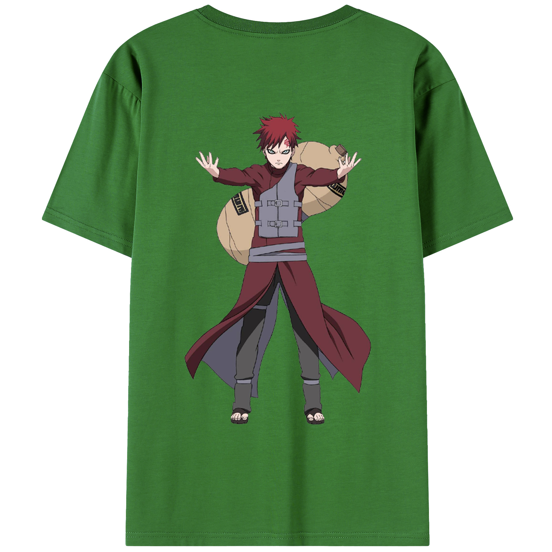 （画像用） NARUTO -ナルト- ガアラ Gaara レディース半袖Tシャツ(バックプリント)